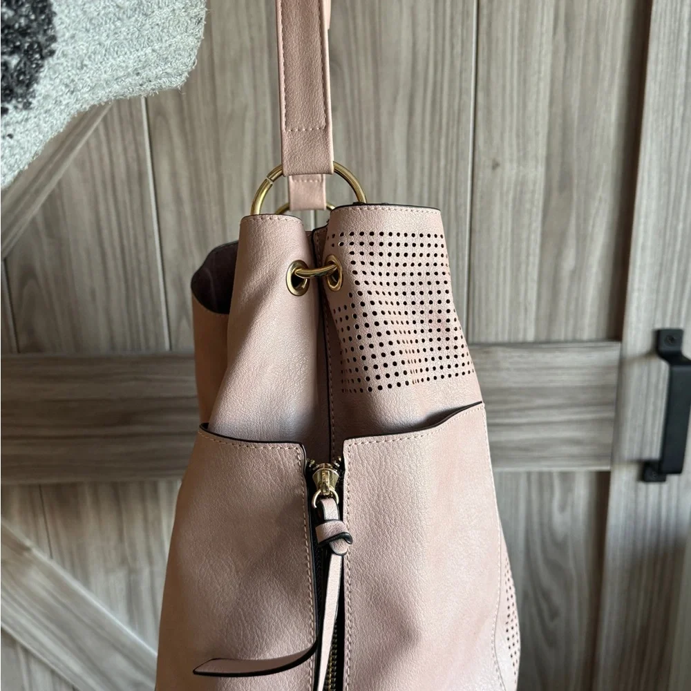 Elegant Pink Perforated Tote Bag